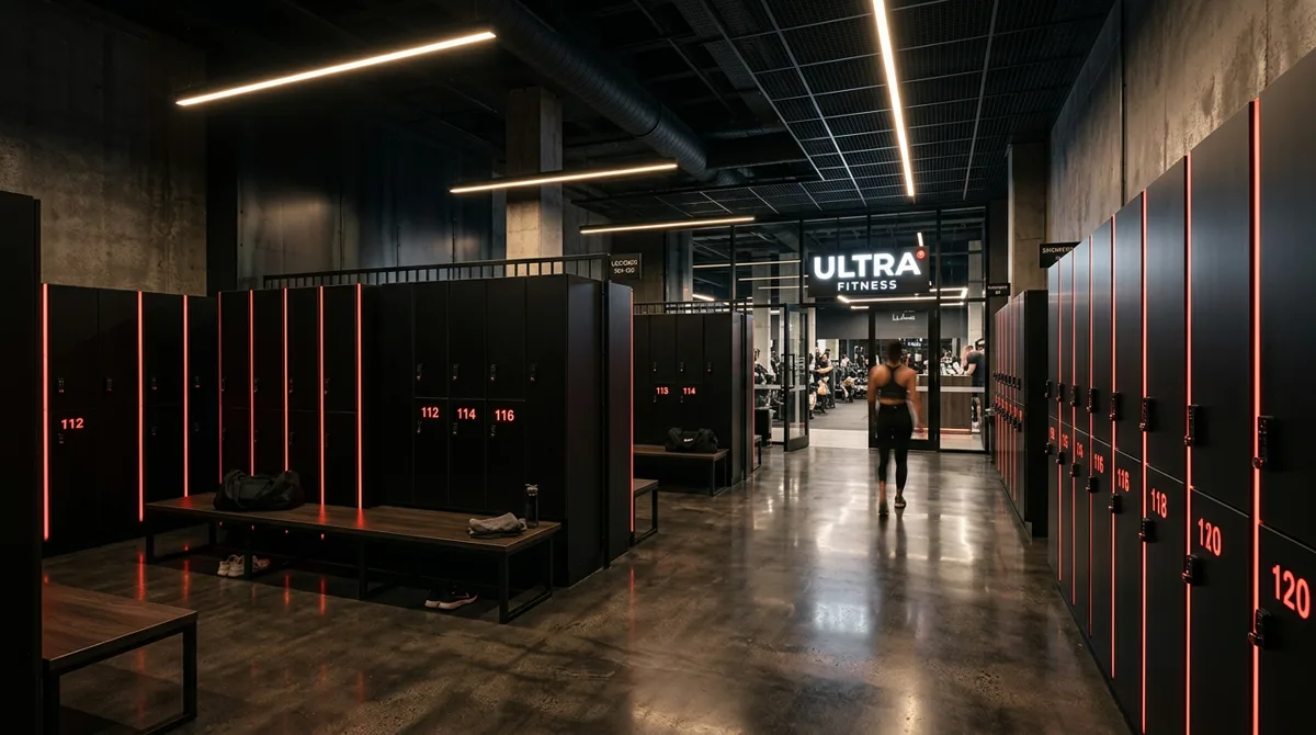 Vestuarios premium con casilleros